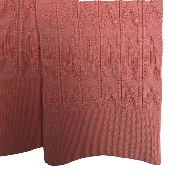 Pendleton Button Up Cardigan Sweater Pink Silk Nylon Cotton Petite Medium FLAW - Picture 5 of 11